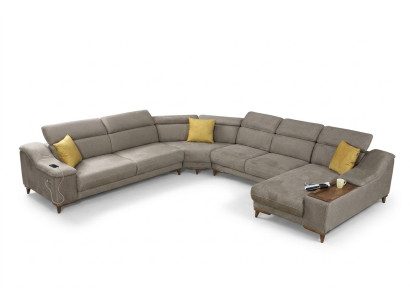 Sofa U-Shape Living Room Corner Sofa Upholstered Furniture Modern Upholstery Textile Design