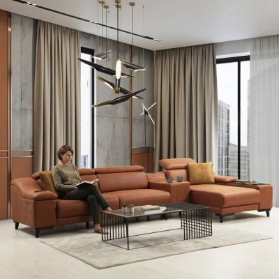 Luxury corner sofa L-shaped sofa couch design upholstery modern textile living room new