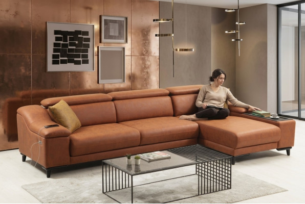 Living room corner sofa modern L-shaped sofa couch corner suite upholstered furniture new
