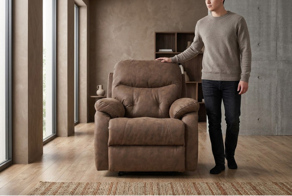 Living room recliner luxury modern design seating furniture upholstered textile
