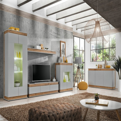 Living Room Set 5-Piece TV Stand Modern Display Cabinet Wood Furniture Luxury Sideboard New