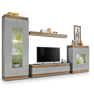 Siv designer wooden TV furniture set for living room 4 pieces