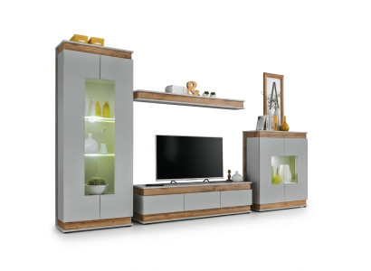 Siv designer wooden TV furniture set for living room 4 pieces
