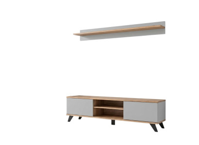 Living room luxury set TV stand modern shelf furniture wood designer