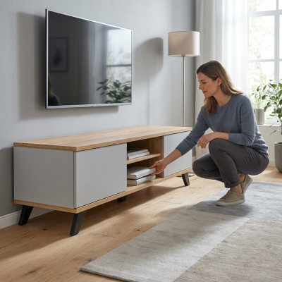 Luxury TV Stand Living Room Modern Designer Furniture Wood Sideboard New