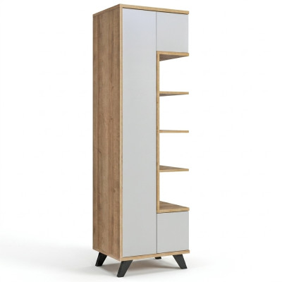 White bookshelf living room luxury bookcase furniture shelf wood design