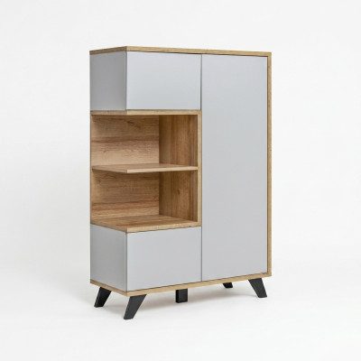 Living room bookshelf wood office cabinet shelf luxury wooden furniture design