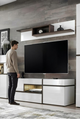 Living room wall unit TV stand shelf luxury design set modern furniture new