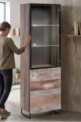 Showcase design cabinet wood modern new furniture gray wood interior