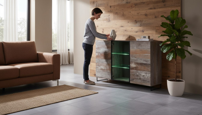 Chest of drawers living room wood sideboard wood furnishing modern design new