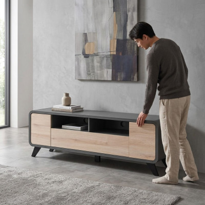 TV stand wood furniture luxury living room wall unit sideboard design modern