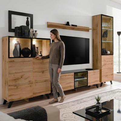 Living Room Modern Set Showcase Sideboard Wall Units TV Stand Design New