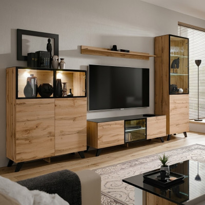 Living Room Modern Set Showcase Sideboard Wall Units TV Stand Design New