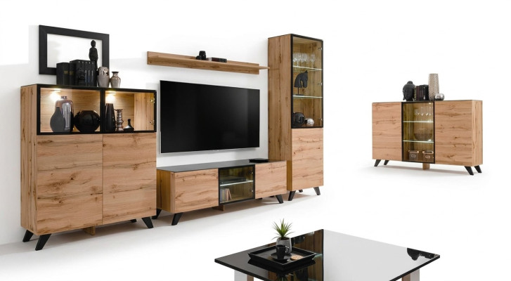 Living room wall unit set 5 pieces luxury living room sideboard TV stand design furnishing