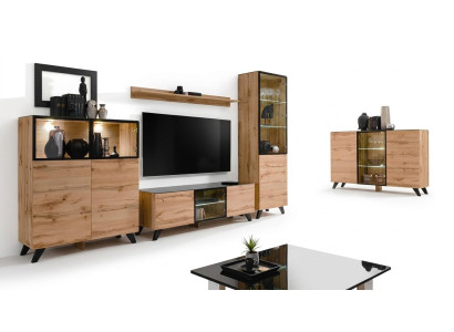 Living room wall unit set 5 pieces luxury living room sideboard TV stand design furnishing