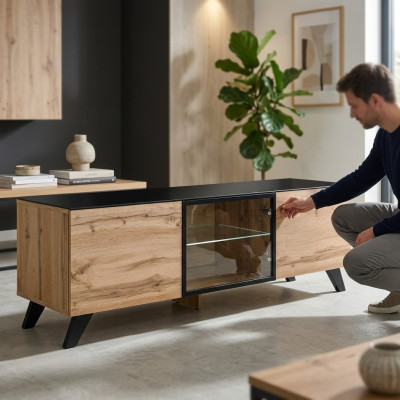 Design TV stand living room wooden furniture luxury modern decor