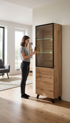 Living room luxury display cabinet wooden modern furniture designer decor