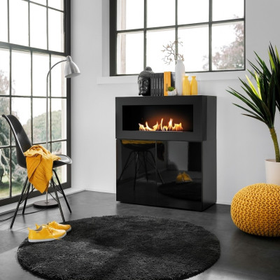 Sideboard with built-in fireplace Modern designer cabinet living room