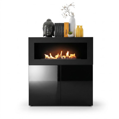 Sideboard with built-in fireplace Modern designer cabinet living room