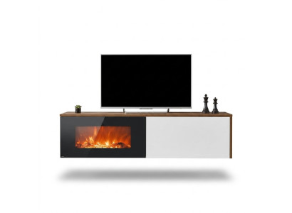 Modern TV stand with fireplace luxury living room new design furniture wood