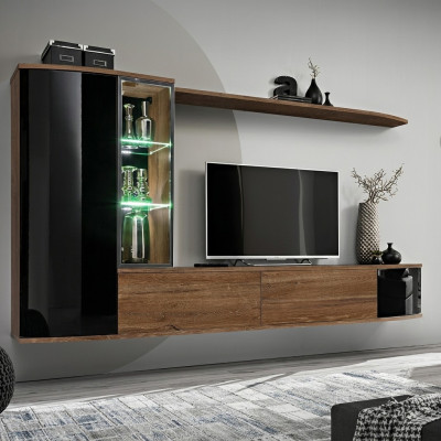 Living room wall unit set luxury living room TV stand wooden wall shelf wall cabinet new