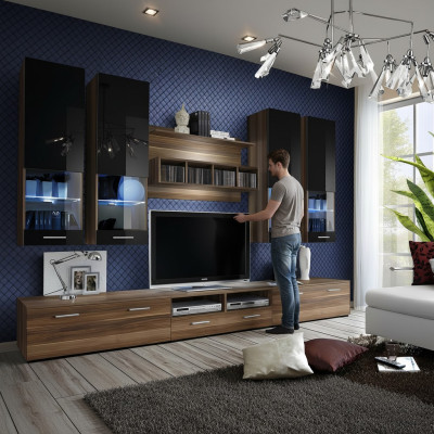 Design living wall TV stand 4x wall cabinet lowboard wall shelf luxury furniture