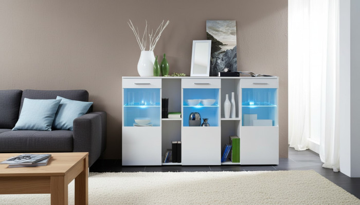 Designer New White Sideboard Luxury Living Room Modern Wood Furniture