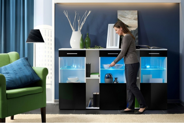 Modern wooden living room cabinet
