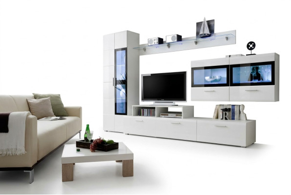 Luxury living room wall unit set, TV stand, display cabinet, wooden wall cabinet, new