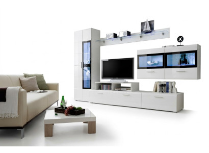Luxury living room wall unit set, TV stand, display cabinet, wooden wall cabinet, new