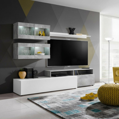 Luxury modern gray wall unit for TV