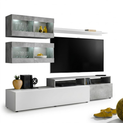 Luxury modern gray wall unit for TV