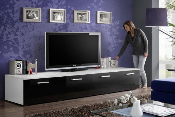 Designer living room TV stand luxury furnishings modern design wood furniture