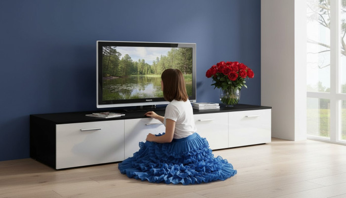 TV stand RTV lowboard designer wood furnishings modern living room