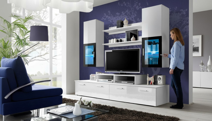 Living Room Complete Wall Unit Shelves Luxury Wall Cabinet New Furniture