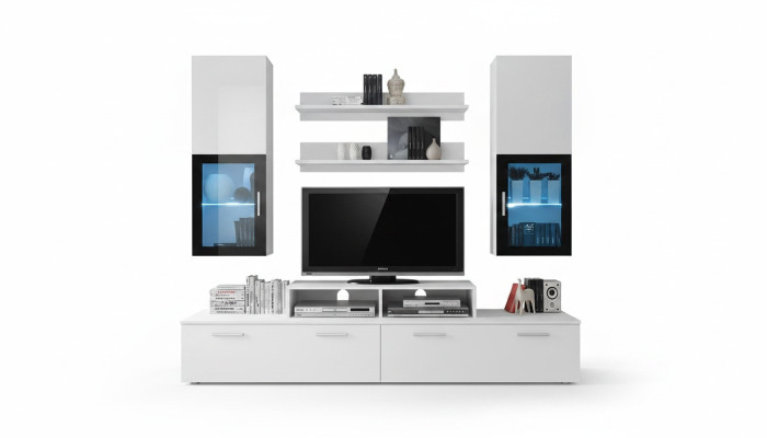 Living Room Complete Wall Unit Shelves Luxury Wall Cabinet New Furniture