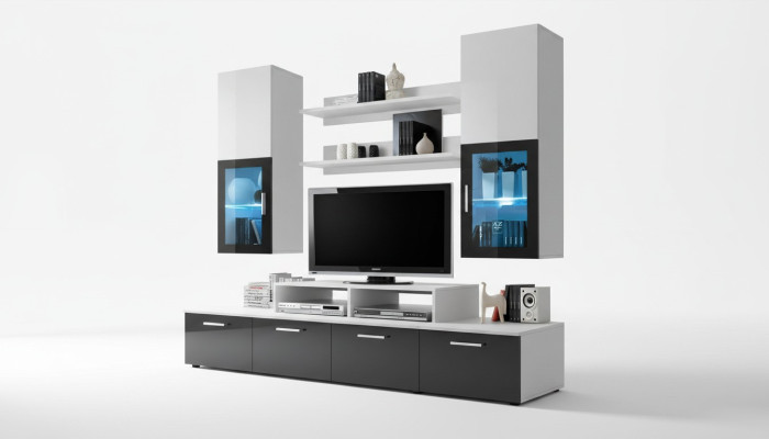 Living Wall Complete TV Stand Luxury Wall Cabinet Modern Designer Furniture