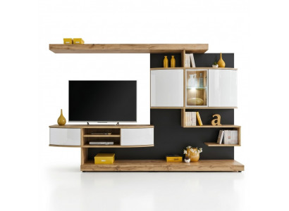 Brown wall unit furnishing luxury living room designer TV stand furniture new
