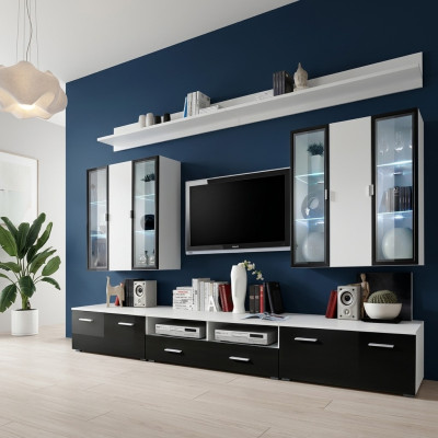 Wall unit TV stand luxury TV stand wood modern designer living room