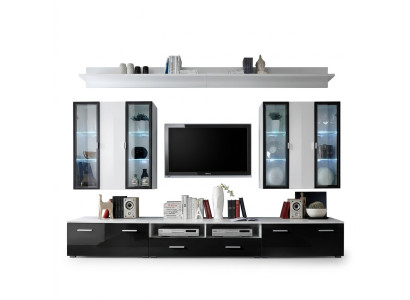 Wall unit TV stand luxury TV stand wood modern designer living room