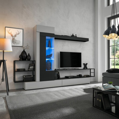 Modern design wall unit TV stand wooden wall shelves luxury living room furniture