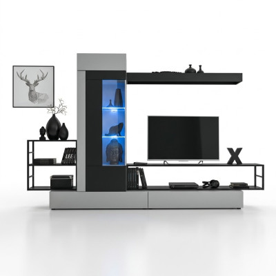Modern design wall unit TV stand wooden wall shelves luxury living room furniture