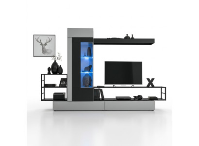 Modern design wall unit TV stand wooden wall shelves luxury living room furniture