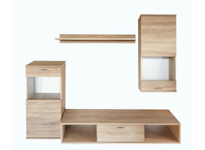 Modern wall unit display cabinet TV stand living room wall shelves new