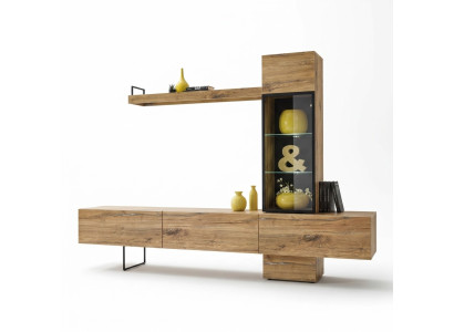 Living Room Wall Unit Designer Living Room Set Lowboard Wall Shelf TV Stand New Furniture