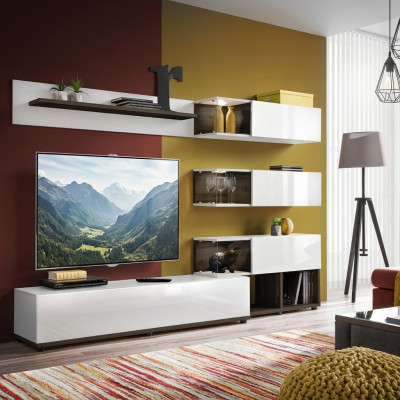 Wall unit design shelf TV stand shelf living room wood furniture