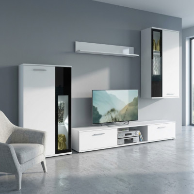 Luxury furnished wall unit for modern living room