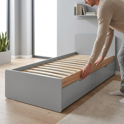 Modern bed youth room furnishing wood design bedroom wood furniture