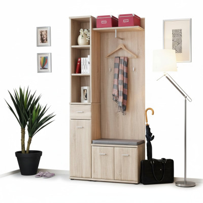 Wardrobe coat rack clothes stand wood modern furniture hallway wardrobe