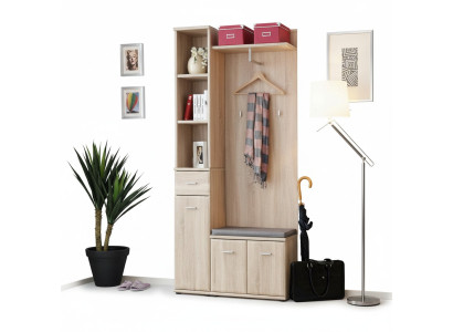 Wardrobe coat rack clothes stand wood modern furniture hallway wardrobe
